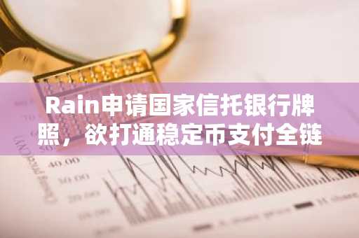 Rain申请国家信托银行牌照，欲打通稳定币支付全链路