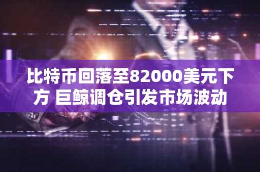 比特币回落至82000美元下方 巨鲸调仓引发市场波动