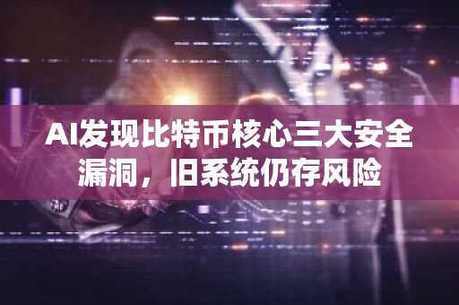 AI发现比特币核心三大安全漏洞，旧系统仍存风险