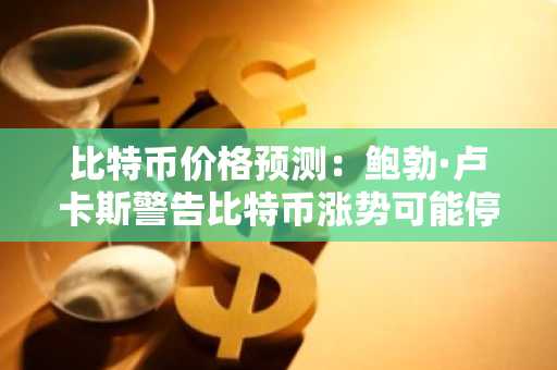 比特币价格预测：鲍勃·卢卡斯警告比特币涨势可能停滞