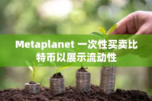 Metaplanet 一次性买卖比特币以展示流动性
